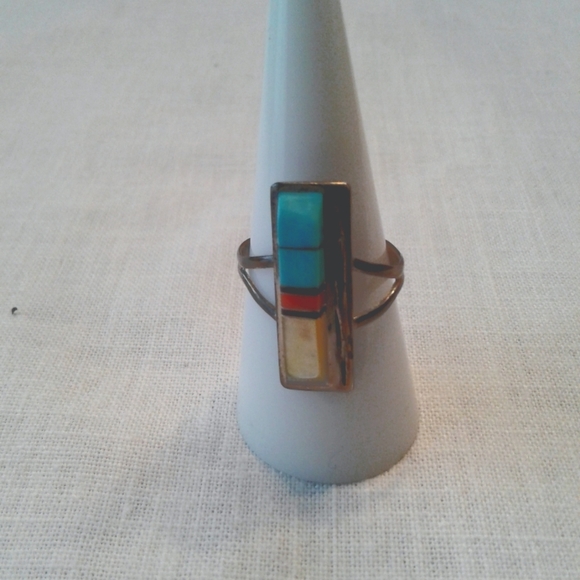 Vintage Native American Zuni Ring Size 9 1/4 - Picture 6 of 10